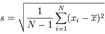 Calculation Standard Deviation For Samples
