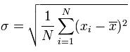 Calculation Standard Deviation
