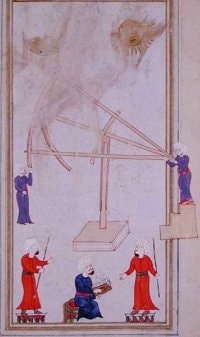 Drawing of Sextant in Use