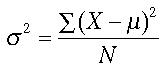 Statistical Variance Calculation Population
